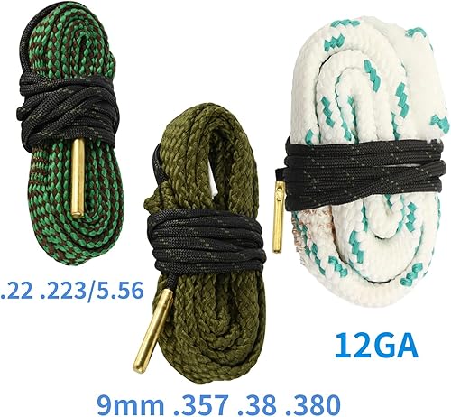 Miniatura 2 de Bore Cleaner for Rifle Pistol Shotgun, Reusable Gun Snake Barrel Cleaning Rope for (.22 .223 5.56) (9mm .380 .357 .38) (.308 7.62mm 30-06 .30 .300