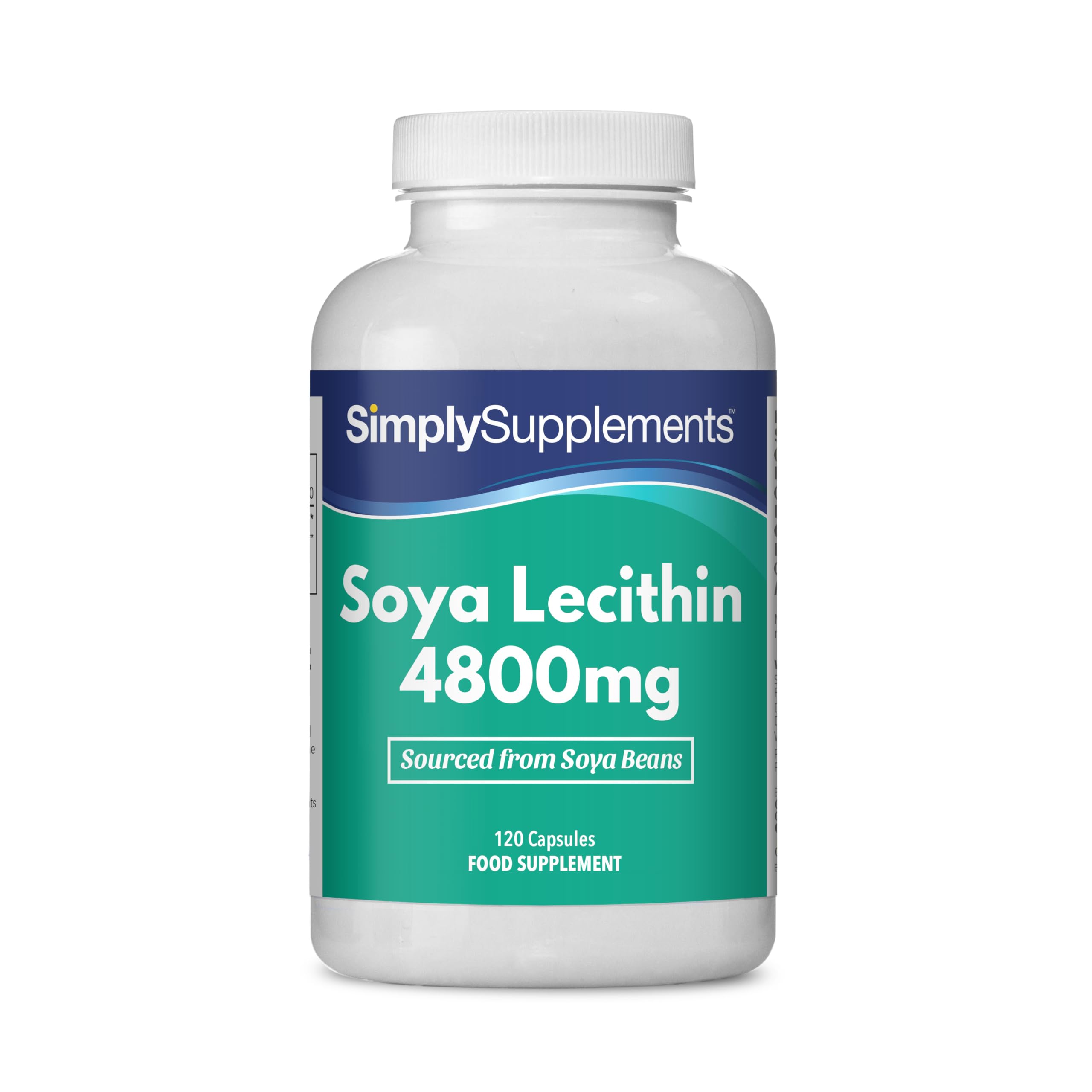 Soy Lecithin Capsules 4800mg | 120 Capsules | Manufactured in The UK