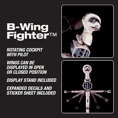 Miniatura 3 de MPC Star Wars: Return of The Jedi B-Wing Fighter (Snap) Kit de modelo a escala 1:144