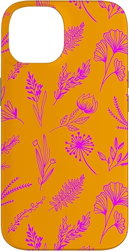 Miniatura 4 de Funda bohemia para iPhone 12 Pro Max con diseño de flores silvestres color rosa intenso y naranja