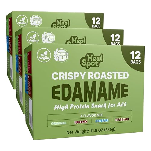 Healspot Edamame Beans Healthy High Protein Snacks 12 ounces (Pack