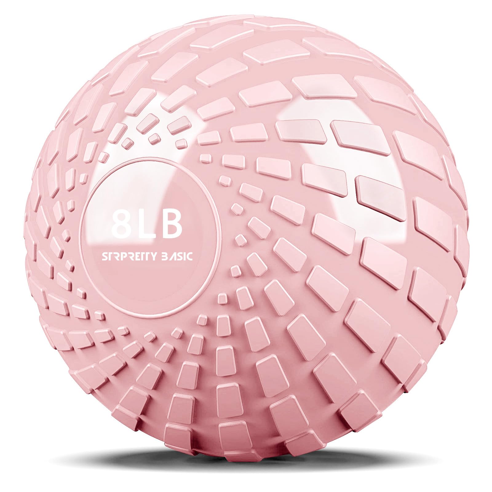 STRPRETTY BASIC Medicine Ball 8 lbs Slam Ball Weighted Balls for Exercise Strength and Crossfit Workout (Dynamic Pink)