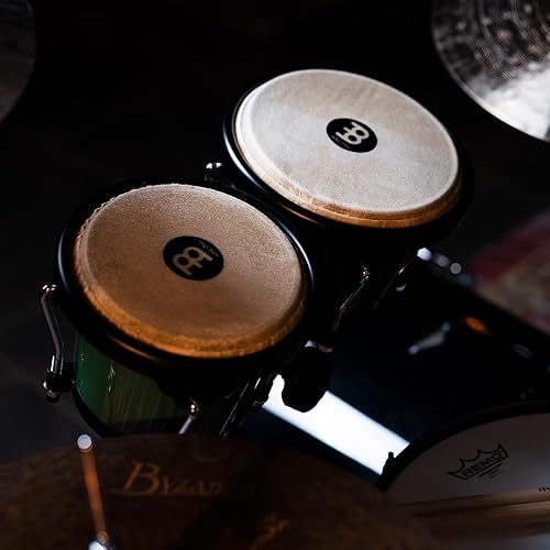 Miniatura 23 de Meinl Percussion HB100SNT-M bongós de madera natural de 6 3/4 y 8 pulgadas, Negro