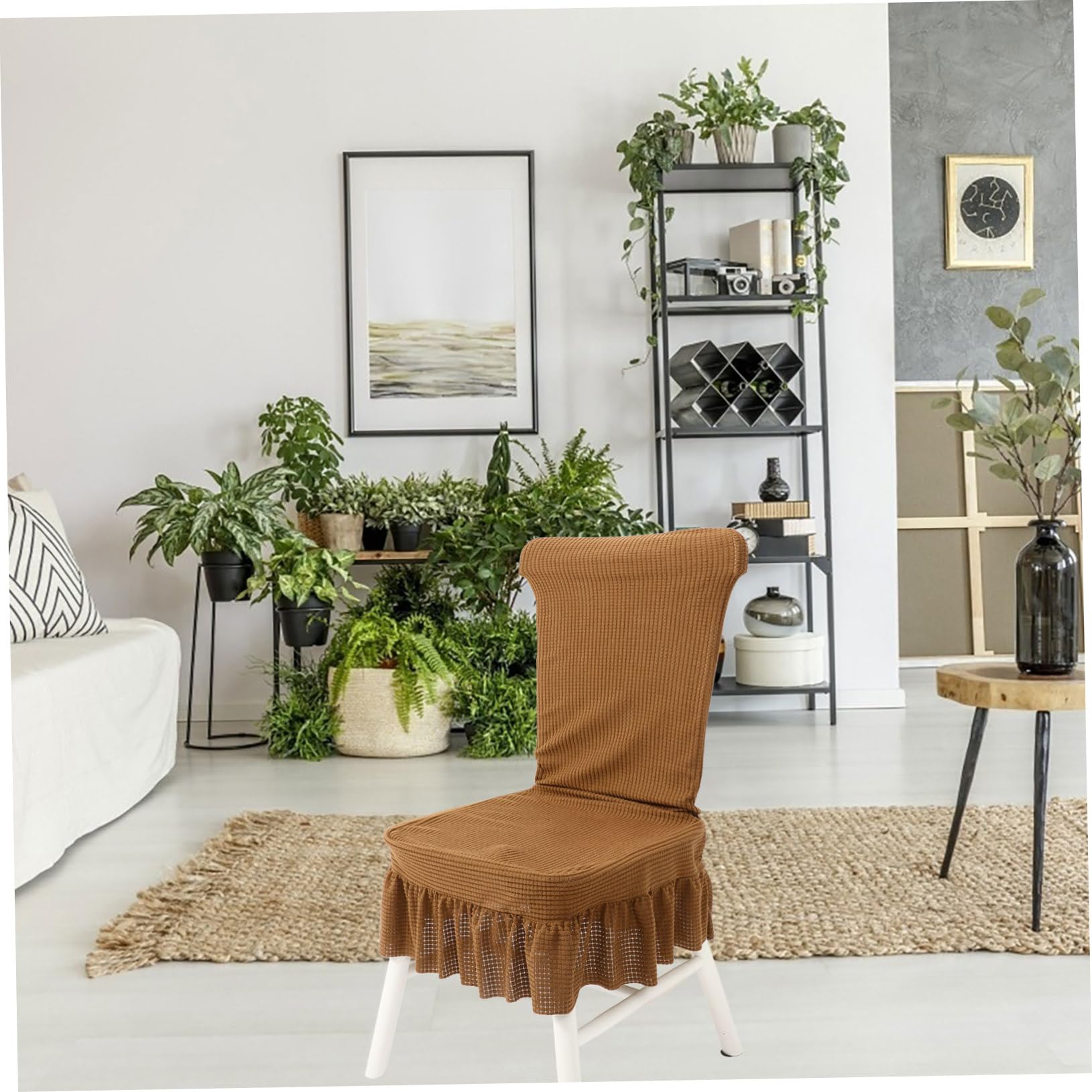 OUNONA Funda para Silla de Comedor a Cuadros 6 Piezas