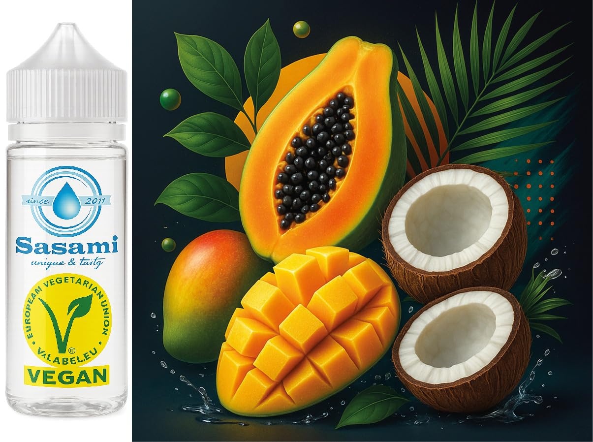 Island Papaya Cream - papaja mango kokos Aromat Koncentrat - wegański - Sasami - 100ml