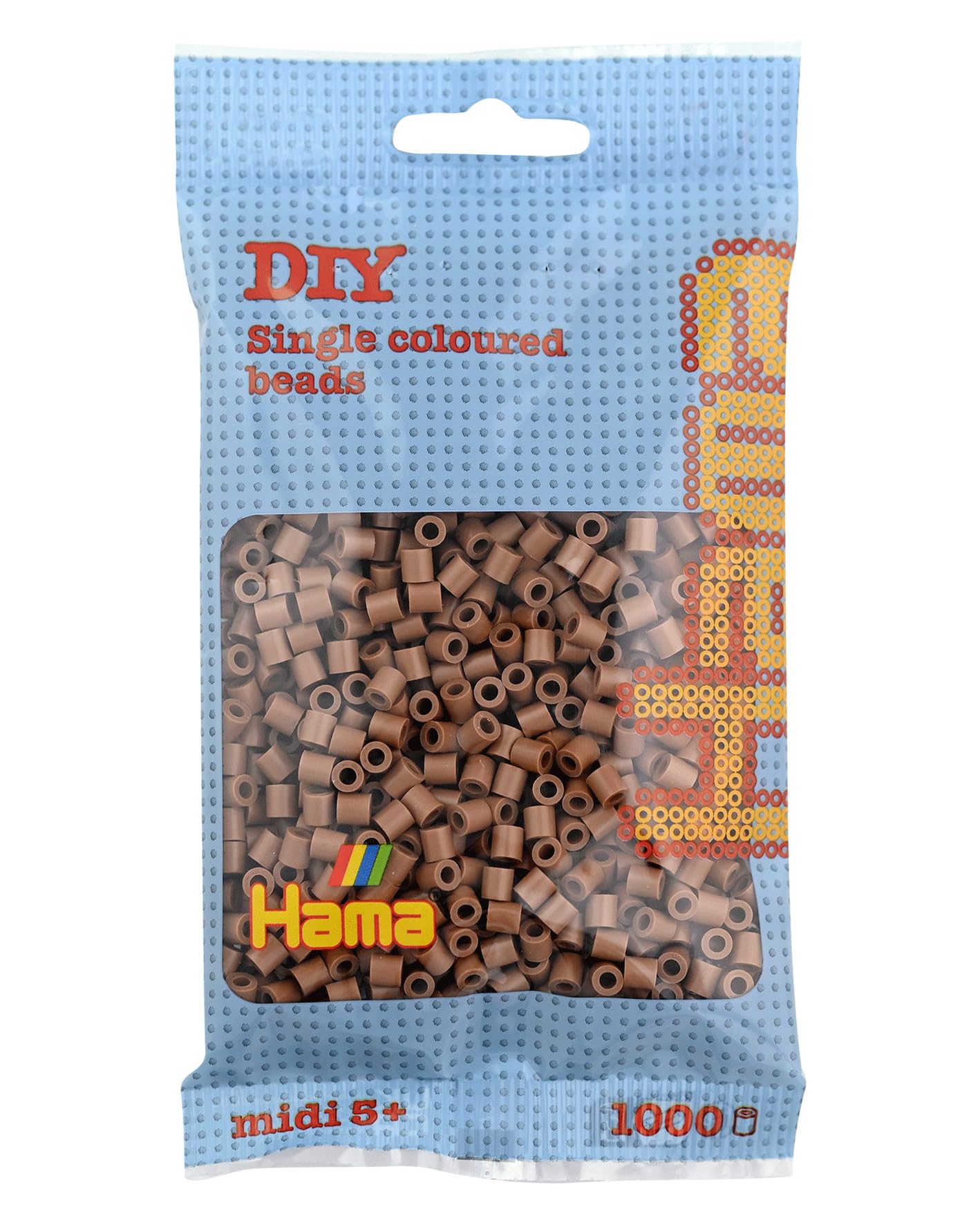 Hama Beads Bag | Approx. 1000 Midi Fuse Beads | Mosaic Decoration Arts & Craft for Creative Children Ages 5+ | Nougat