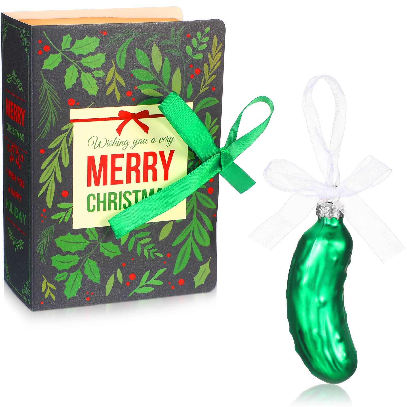 Cornichon de Noël vert pour embellir votre sapin et vos fêtes en famille