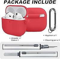 Vista 286 de Funda para AirPods Pro con kit de limpieza, funda de silicona suave para Apple AirPod Pro de 1ª/2ª generación, accesorios de funda AirPods Pro/Pro 2