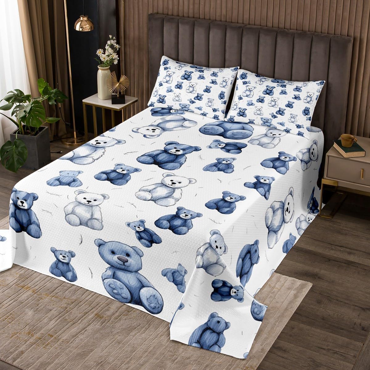 Homewish Vintage Flower Bedding Set Twin Size,Elegant Peacock Bedspread for Kids Boys Girls Room Decor,Peacock Feather Quilt 2Pcs,Wild Animal Nature Floral Retro Beige Coverlet Set,1 Pillowcase