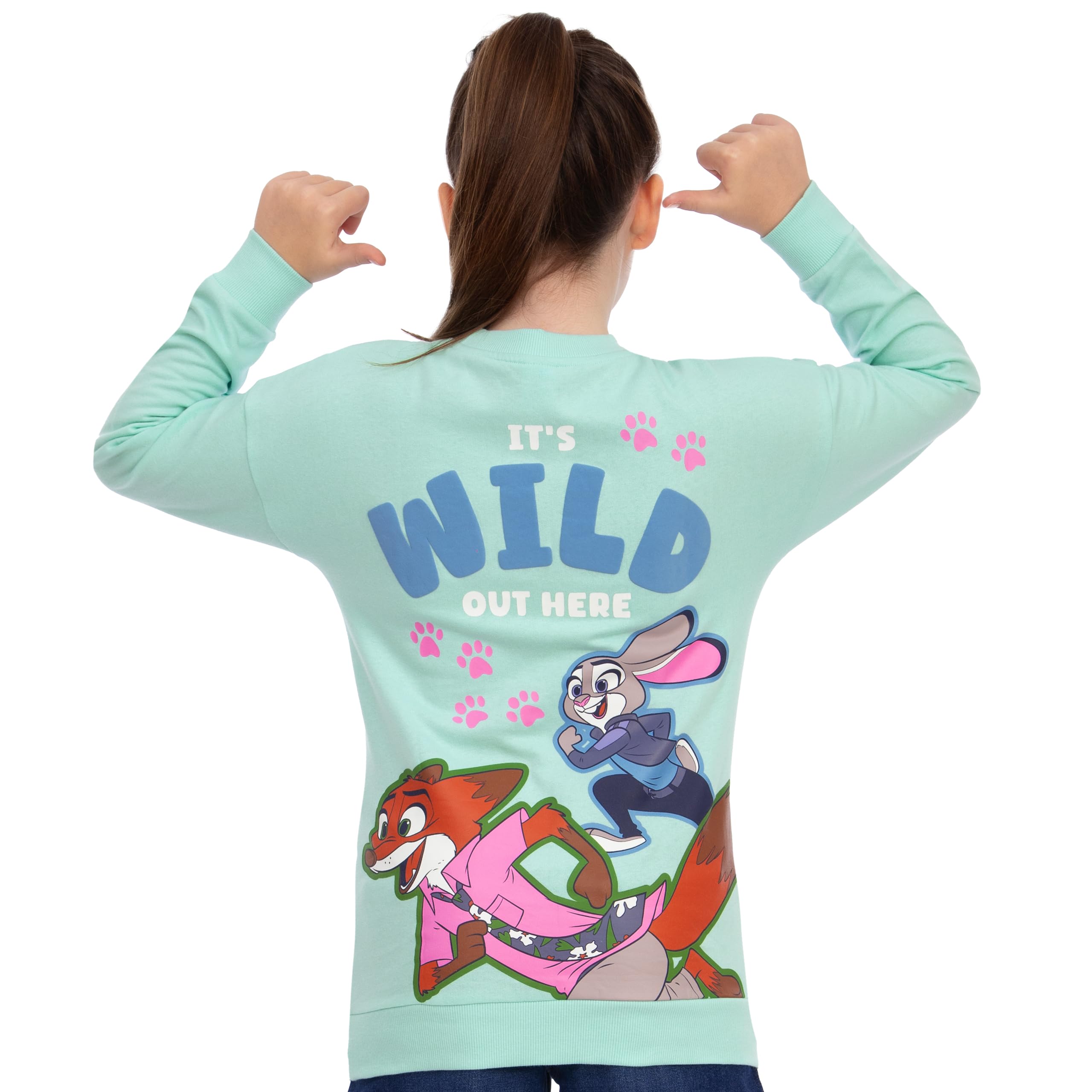 Disney Sudadera Niña Zootropolis, Jersey Niña De Nick Wilde Y Judy Hopps, Sudadera Chica De Algodón, Sudaderas Manga Larga De Zootopia