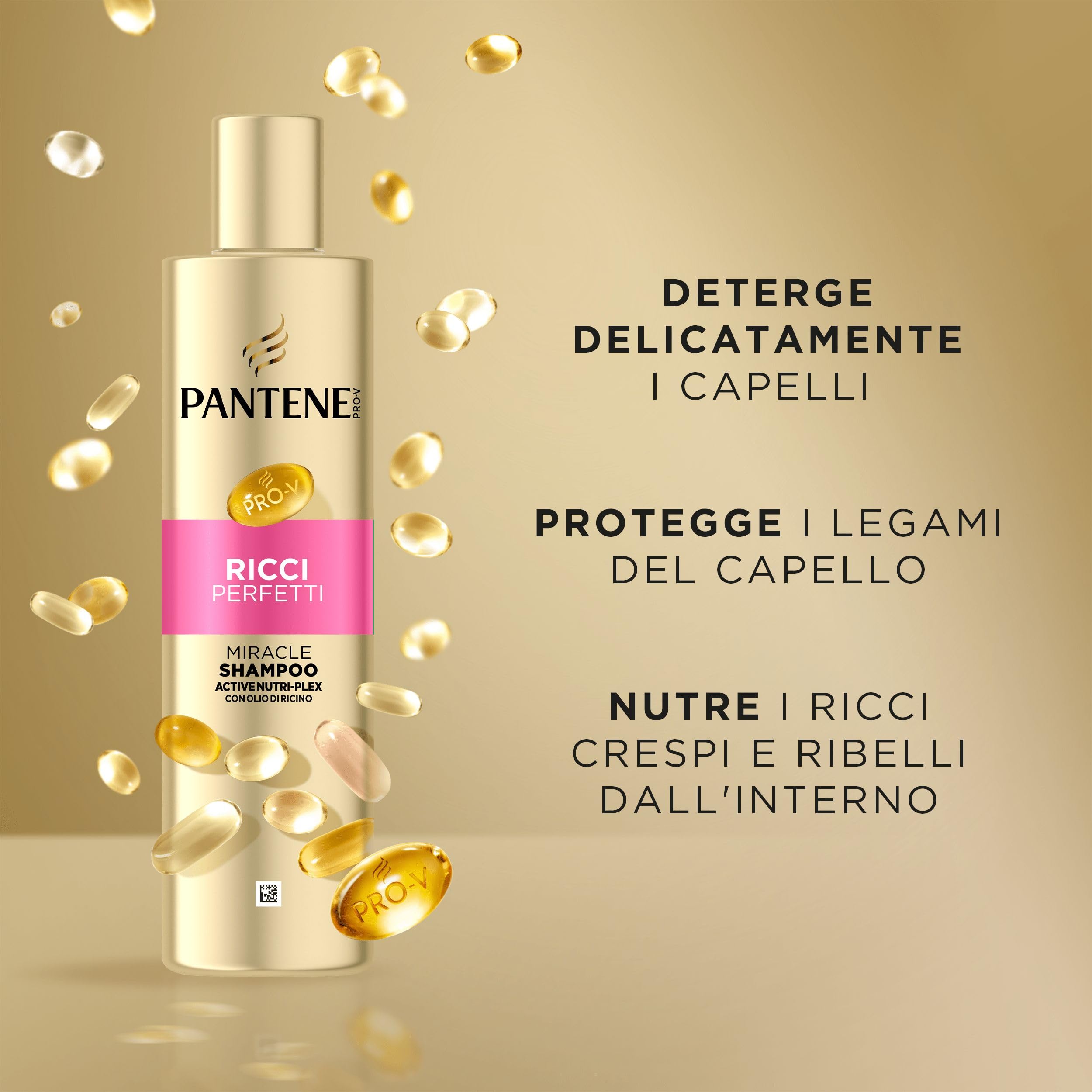 Pantene Shampoo Miracles Ricci Perfetti Set Regalo: Shampoo 250ml+Balsamo Intensivo 200ml+Maschera 300ml