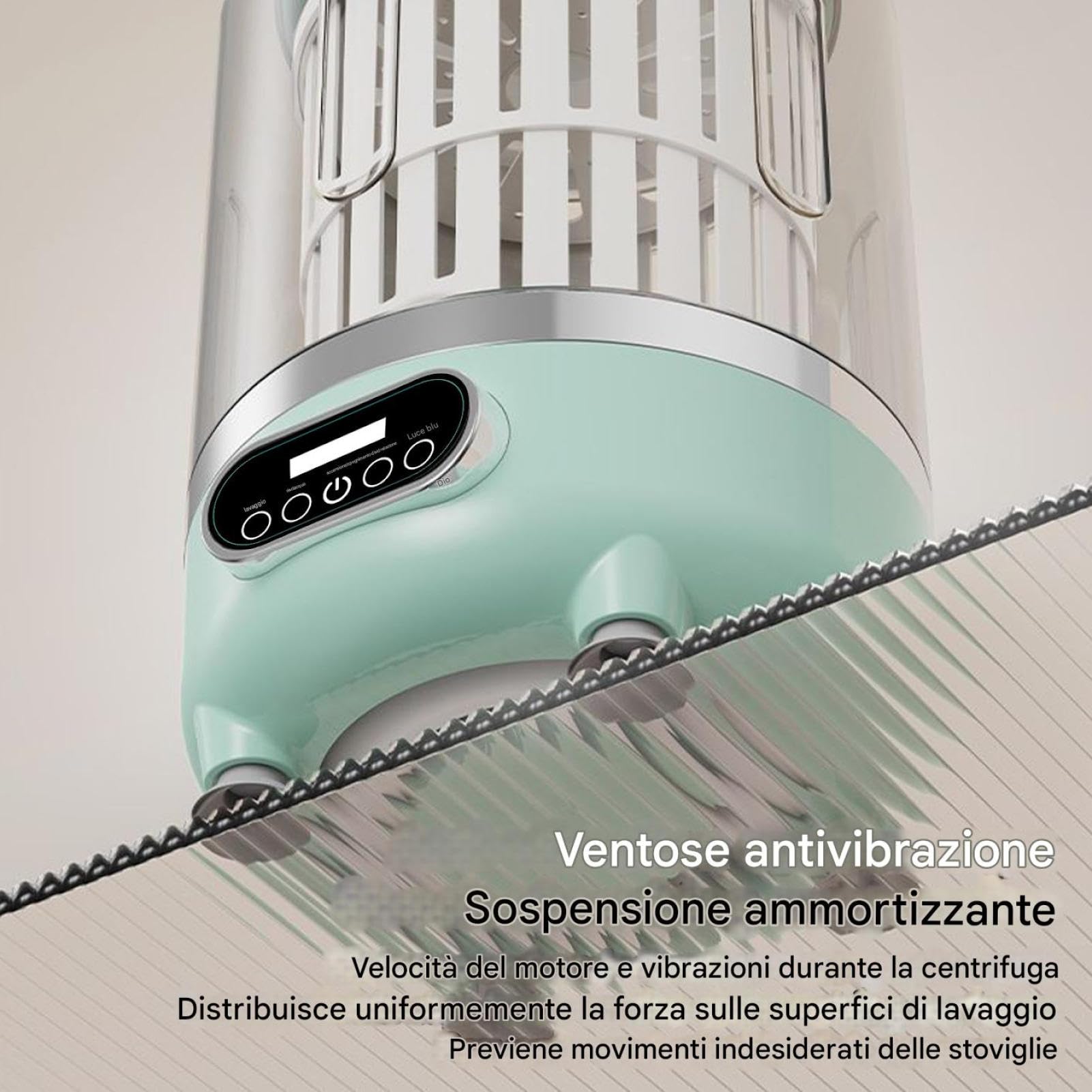 Lavatrice portatile con asciugatrice | Mini lavatrice a batteria da 3 | litri con cestello rotante | 3 modalità, capacità 3000 mAh, adatto per, biancheria intima, reggiseni