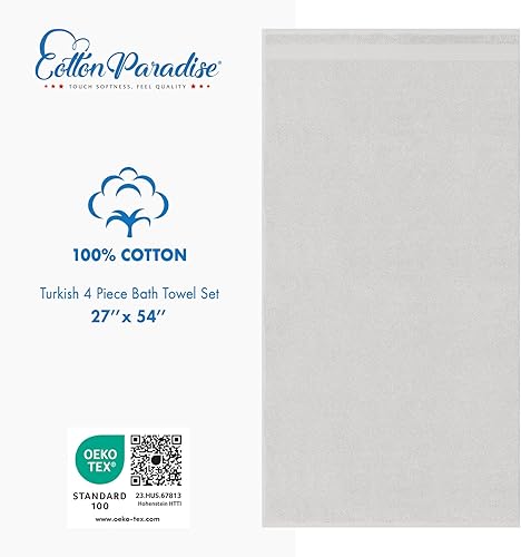 Miniatura 202 de Cotton Paradise - Juego de 4 toallas de mano para el baño de 100% algodón turco, suaves y absorbentes, color beige