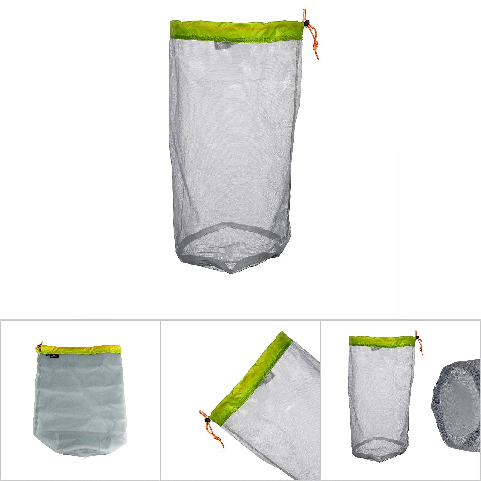ylon Storage Mesh Bags,Ultralight Mesh Drawstring Sack,Outdoor Travel Hiking Camping Stuff Storage Bag,for Collecting Toys Travel (L-green), Ultralight Mesh Drawstring Sack, ylon Storage MeshMes