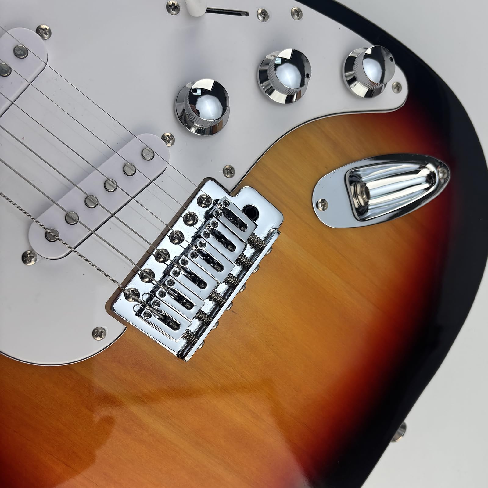 Puente de guitarra eléctrica de 10,5 mm, puente de trémolo de 2 puntos con sillín de aleación de zinc, placa de acero compatible con Stratocaster Start 6 cuerdas de repuesto de guitarra