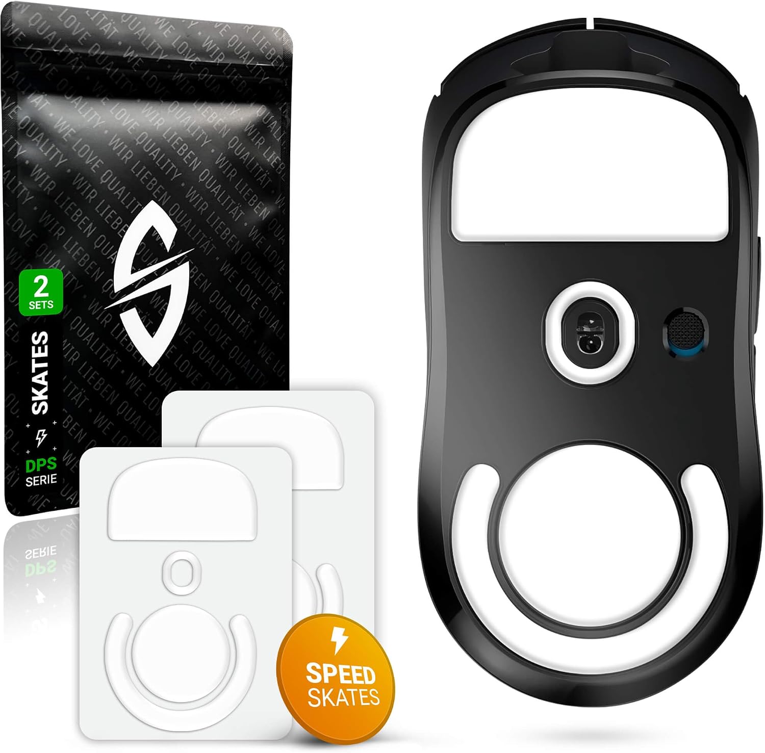 SensoryBoost FPS 2.0 Glides per Logitech G502 X Lightspeed (Confezione da 2), piedini per mouse di ricambio – profilo piatto, massima precisione