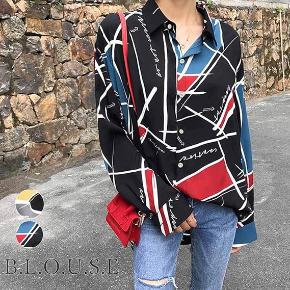 Amazon Co Jp ファストファッション シャツ ブラウス レディース 長袖 柄シャツ おしゃれ 柄ブラウス 個性的 トップス Clothing Accessories Amazon Co Jp ファストファッション シャツ ブラウス レディース 長袖 柄シャツ おしゃれ 柄ブラウス 個性的 トップス Clothing Accessories