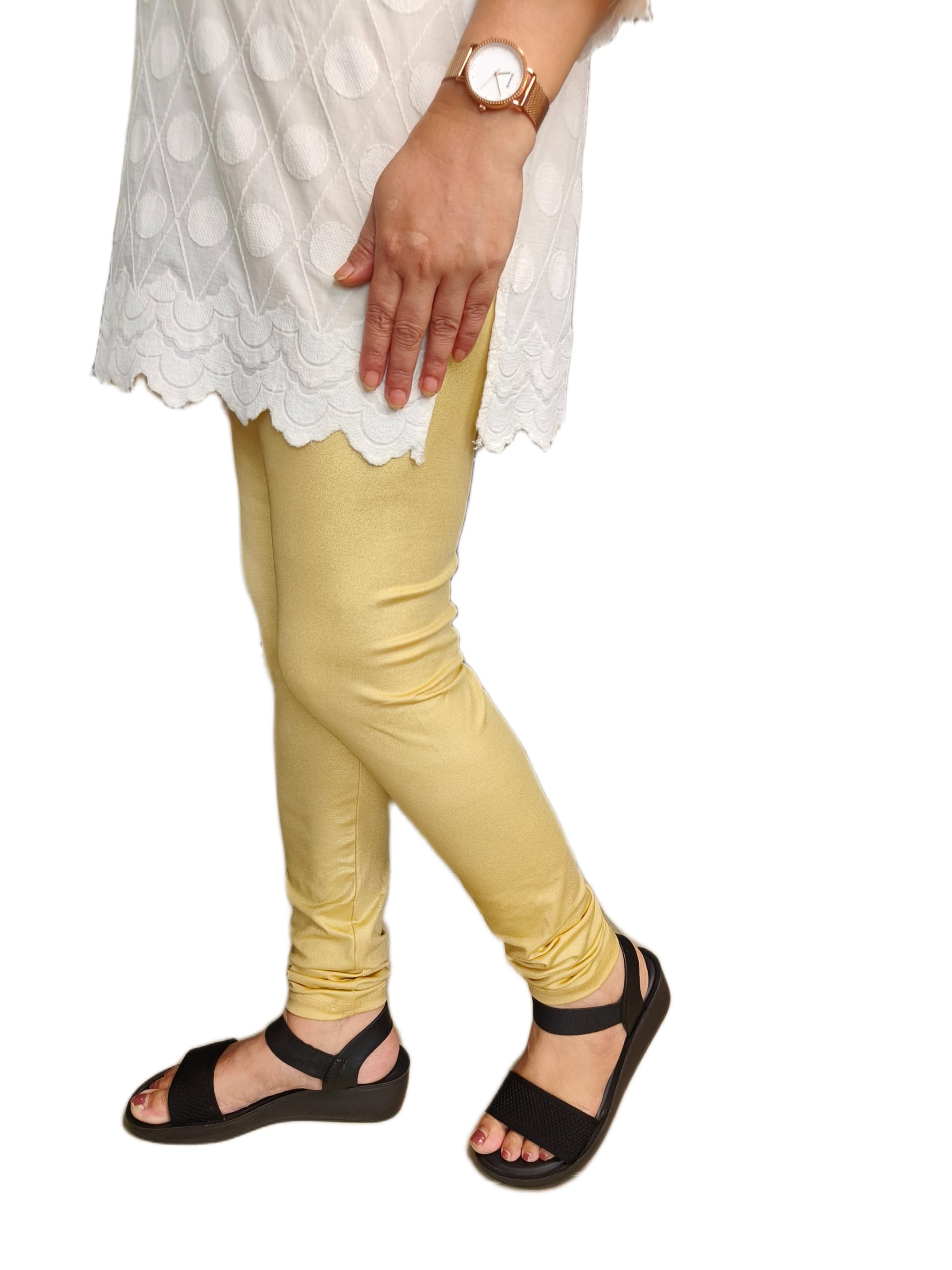 s4m Women's Shimmer Lycra 2 Way Stretch Leggings, High Rise with Elastic Waistband and Stretchable Leggings for Party Casual Comfortable Fit-picture-52