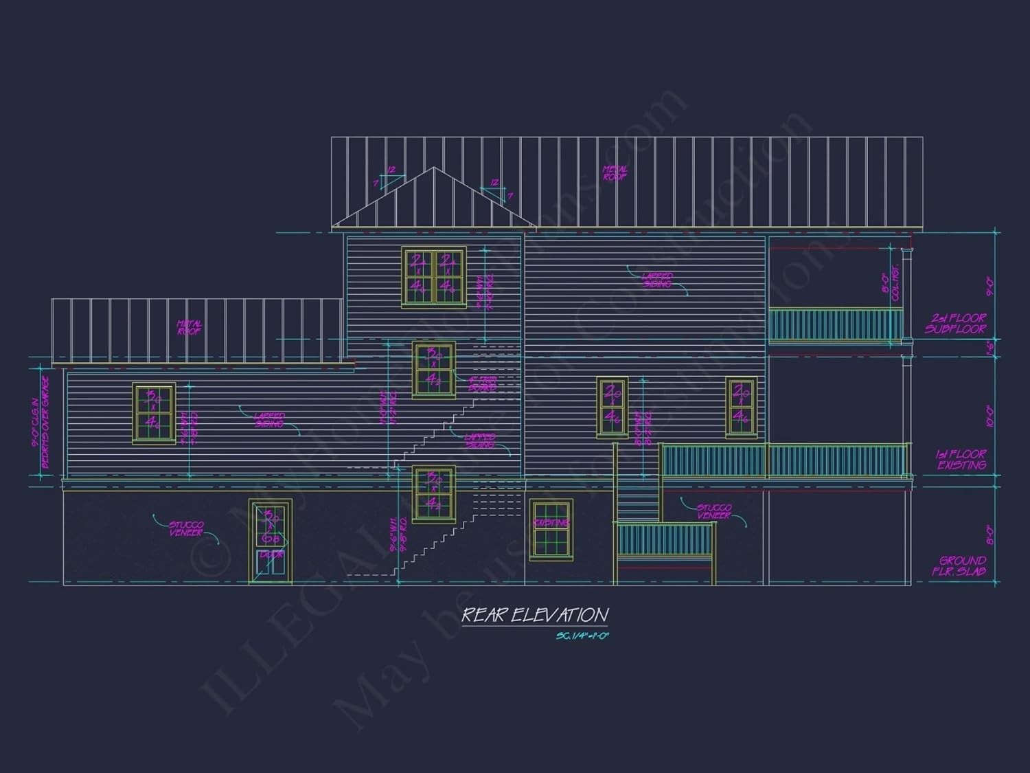 19-1229 HOUSE PLAN - Modern Coastal House Plan with CAD Designs and 3 Floors