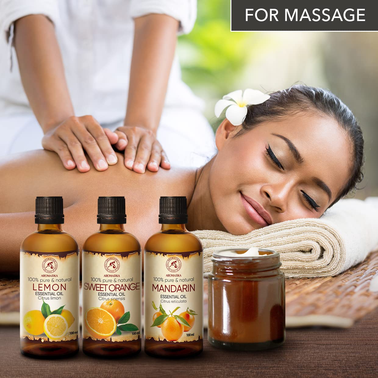 Ätherische Öle Set 3x100 ml - Zitronenöl - Orangenöl - Mandarinenöl - Aromatherapie - Reine Zitrusöle für Diffusers und Duftlampen - Öle für Seifenherstellung - Öle für Kerzen - Raumduft