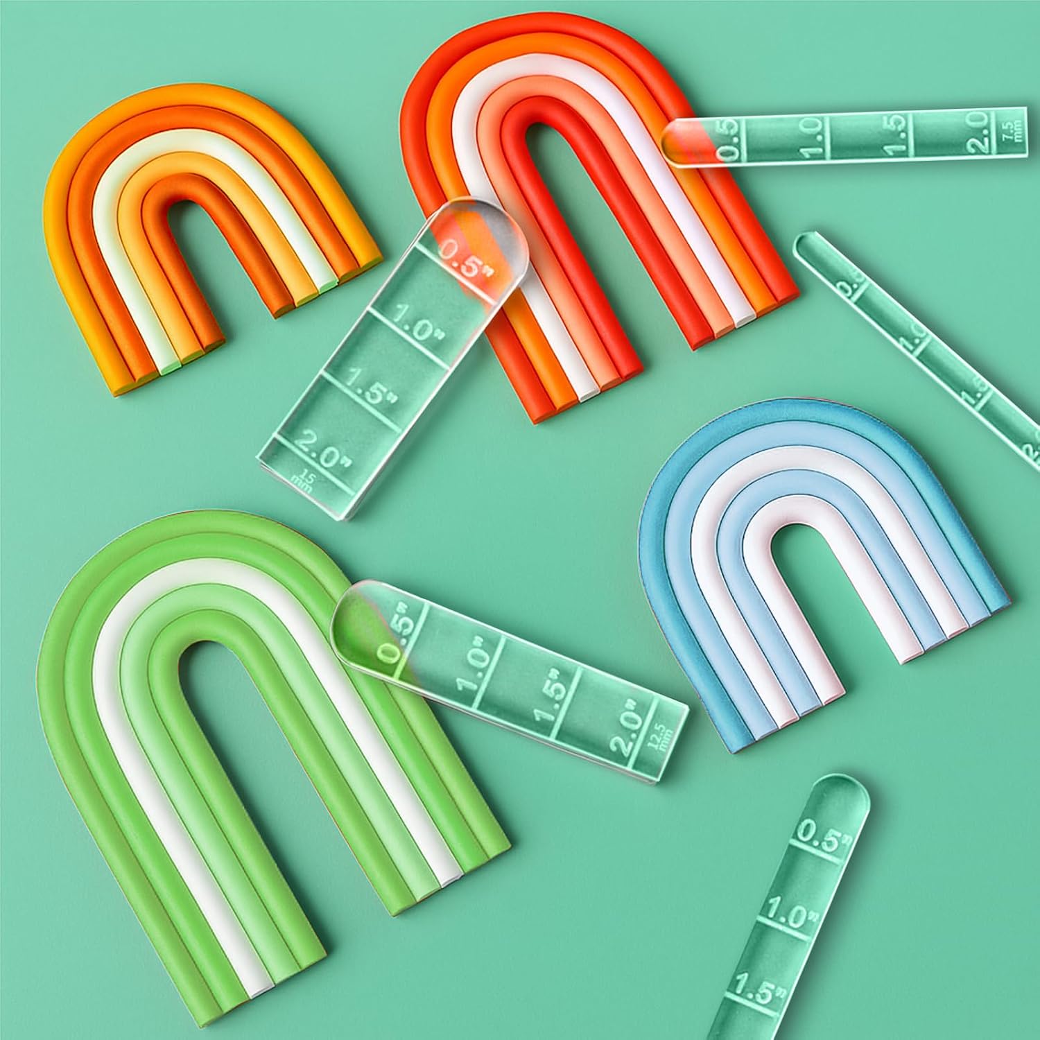 Acrylic Rainbow Arch Guide Polymer Clay Earring Tool 3 Sizes