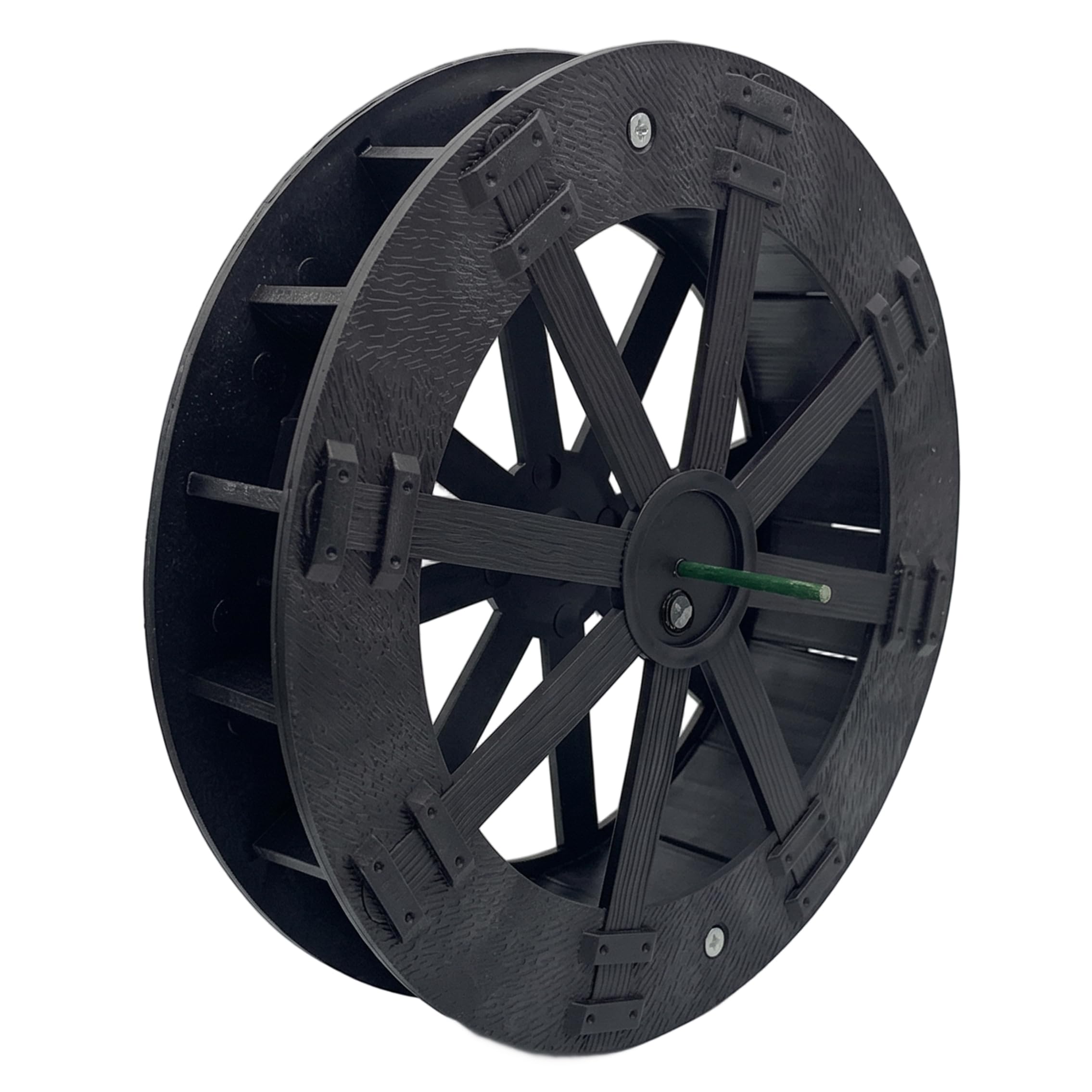 Takingup Water Wheel Fountain, 8.66 Inch Rotating Plastic Waterwheel Ornament for Pond, Fish Tank, Rockery, Garden Decor Waterwheel