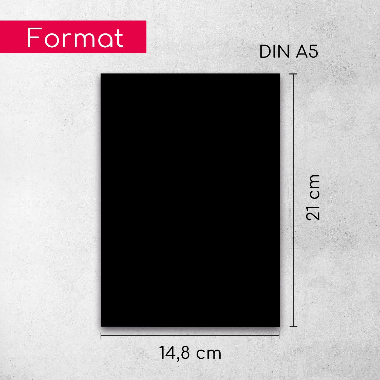 Set da 6 lastre in polistirene Nero I DIN A5 lastre rigide in plastica PS Ritagli I 14,8 x 21 cm I modellismo architettura I mag273