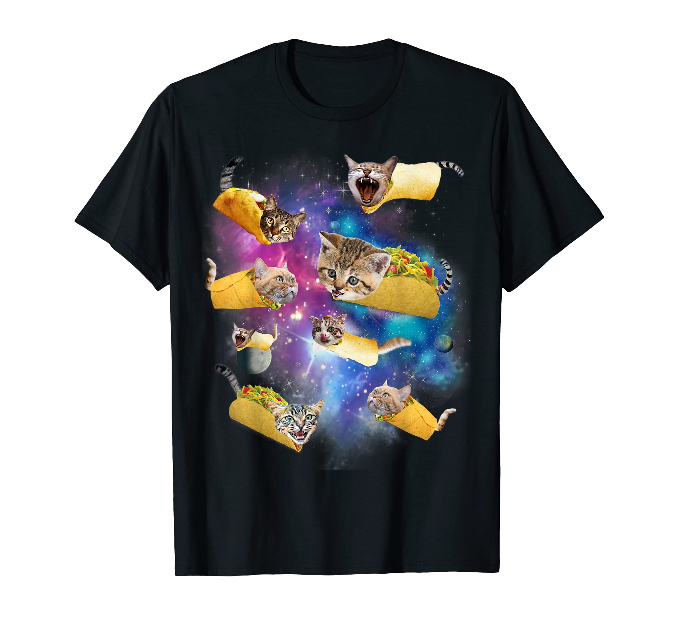 Tacocat Spelled Backwards is Taco Cat StoreBurrito Pizza and Taco Cat in Space - Tacocat Tee Gift Idea Men Women Girls Kids T-ShirtOEKO-TEX STANDARD 100