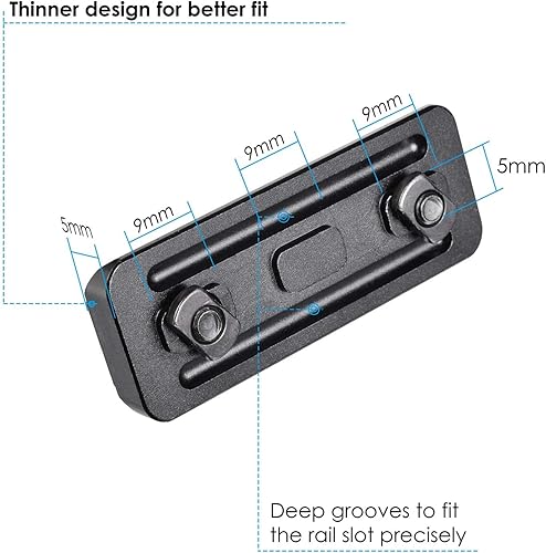 Miniatura 4 de Bípode giratorio táctico de 6 a 9 pulgadas, patas plegables con muescas pivotantes, bi-pod con adaptador de montaje para montar, se adapta a riel M
