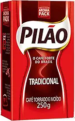 Café Pilão Torrado e Moído Tradicional Vácuo 250 gramas