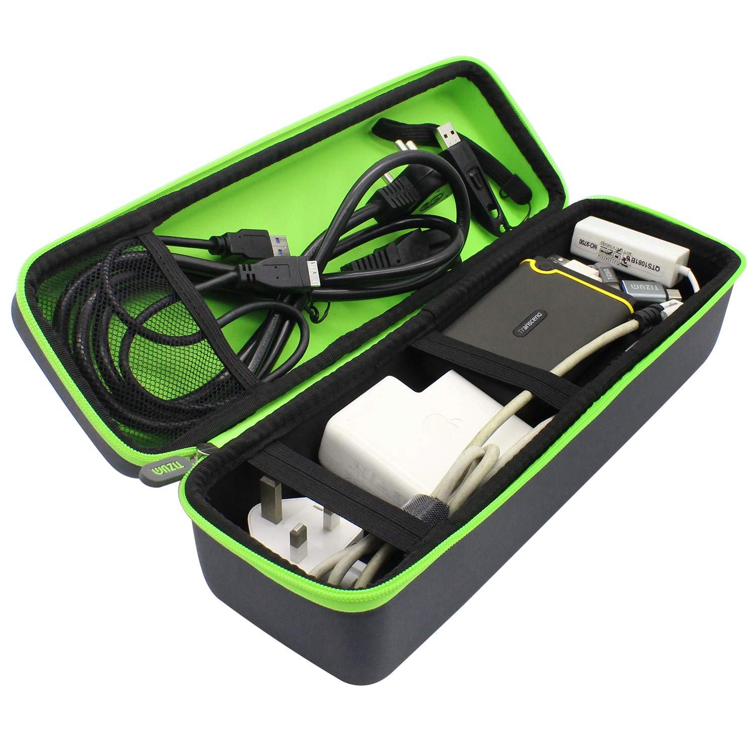 Tizum Portable Electronic Travel Gadgets & Accessories Organizer Multipurpose Pouch, Rugged Travel Friendly (Grey)