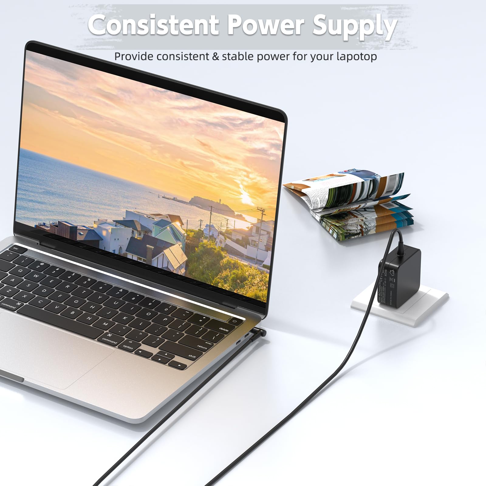 ROLADA 45W Laptop Charger Compatible with Asus Vivobook 14 15 17 F415 F415E F510U F510UA F512JA F512J; ZenBook UX330 UX330U UX360 UX360C UX305; Chromebook C202 C202S C300 C300S Power Supply Cord