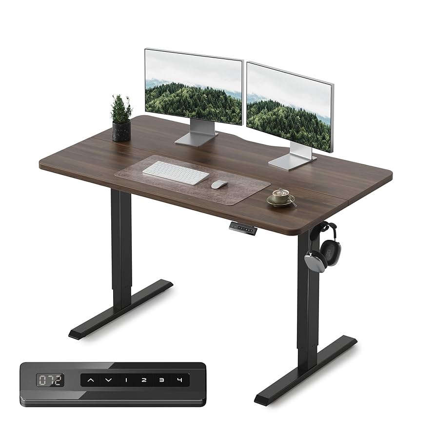 FEZIBO 電動 昇降式デスク幅120cm 奥行60cm 高さ72-118cm Amazon | FEZIBO 電動 昇降デスク スタンディングデスク 幅120cm