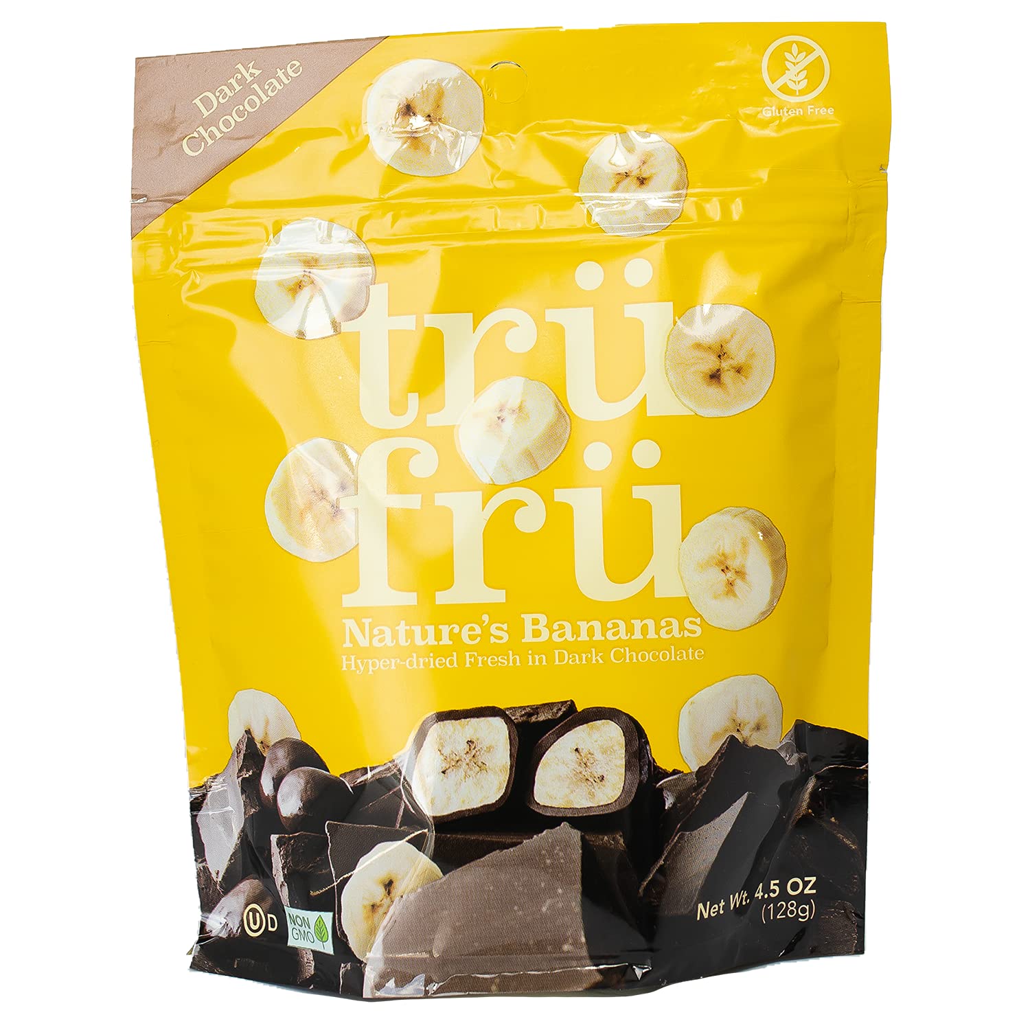 Tru Fru Nature's Bananas Hyper-Dried Fresh In Dark Chocolate 4.5 Ounce Bag