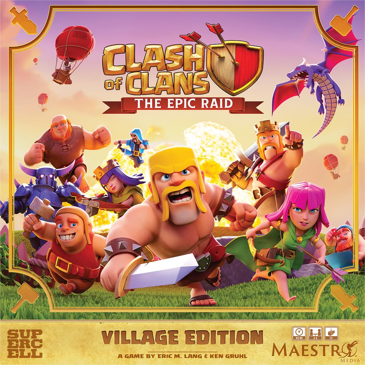 Clash Of Clans The Epic Raid Village Edition | Gioco Da Tavolo Strategico | 2-6 Giocatori | 45-90 Min