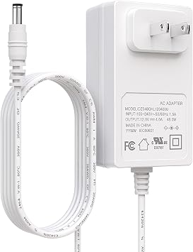 INNZA Adapter DC 12V/4A 48W,Compatible with 100-240V Worldwide,Designed for JD-TM016 Hair Removal Device,UL and FCC Certified