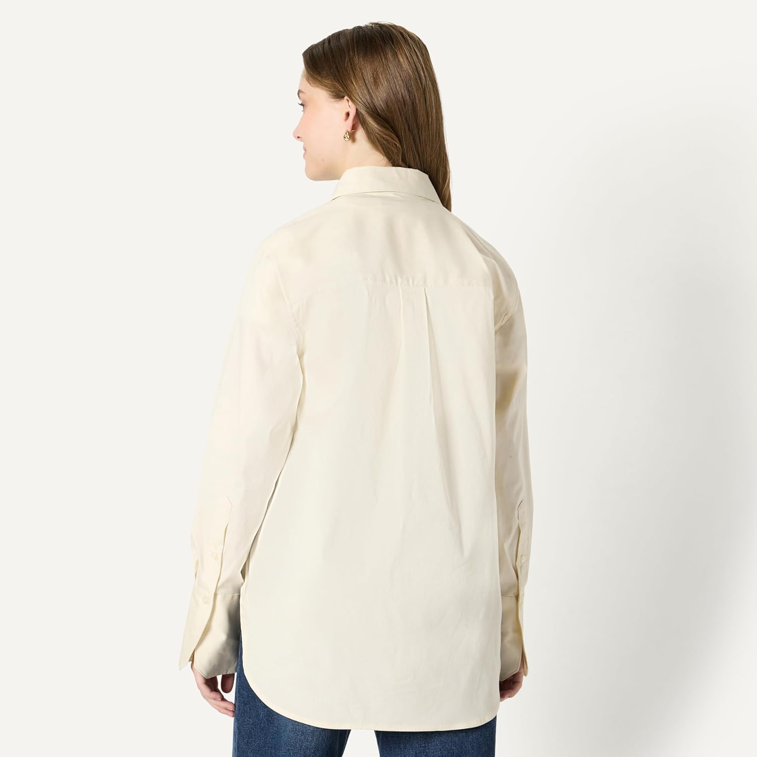 Amazon Essentials (Demi's Pick Women's Oversized-Fit Cotton Stretch Poplin Button-Down Dress Shirt - Image 2