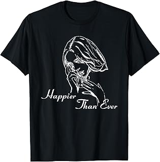 Official Billie Eilish Happier Than Ever Black T-Shirt