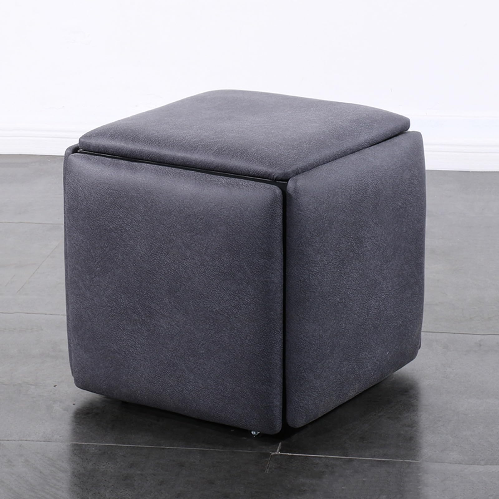 Chaise cube gigogne 5 en 1 design haut de gamme avec roulettes robustes