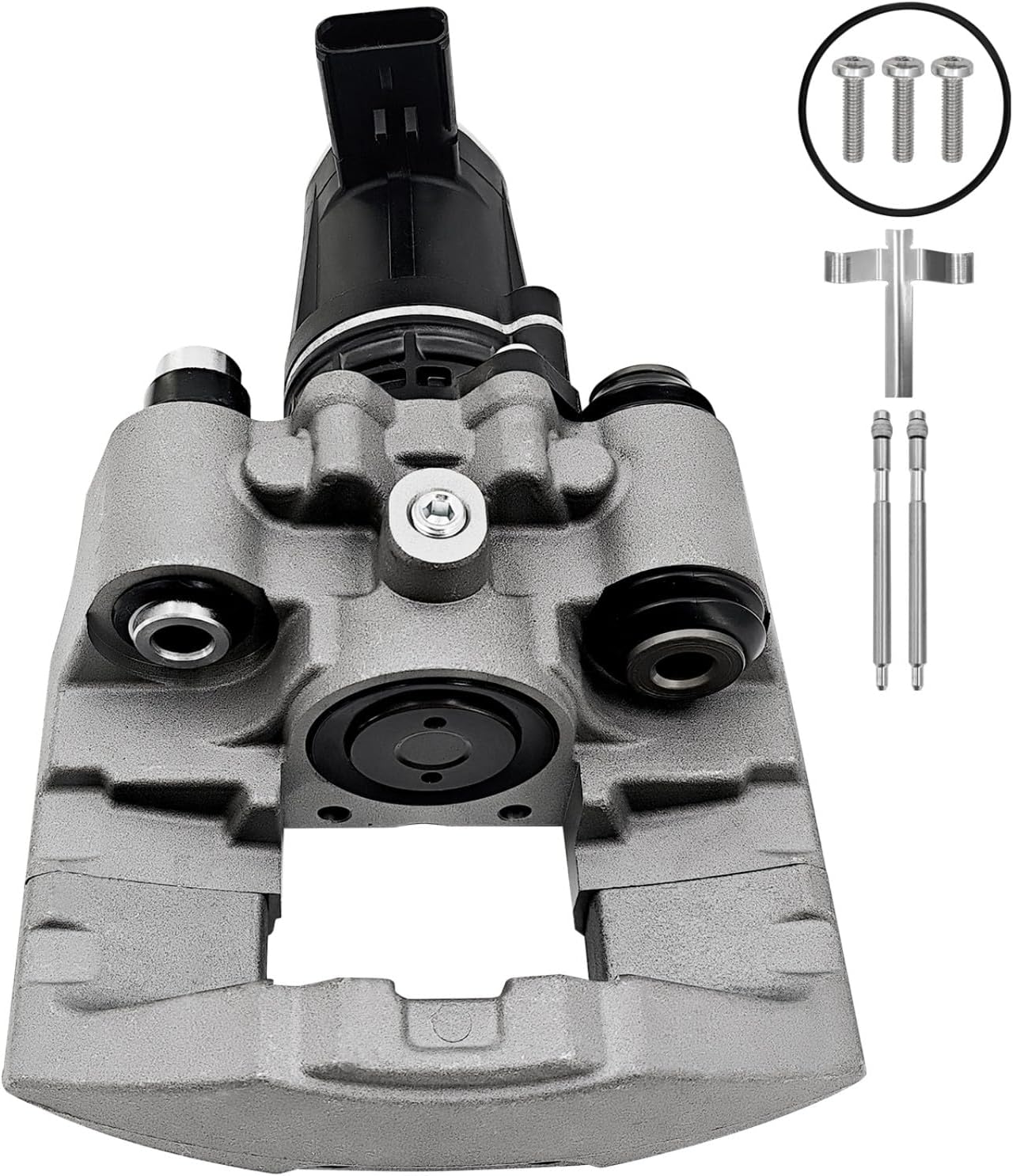 Parking Disc Brake Caliper Assembly Without Bracket Rear Right Passenger Side Compatible with Model X 2016-2020, Compatible with Tesla Model S 2012-2020, Replace #102125000D