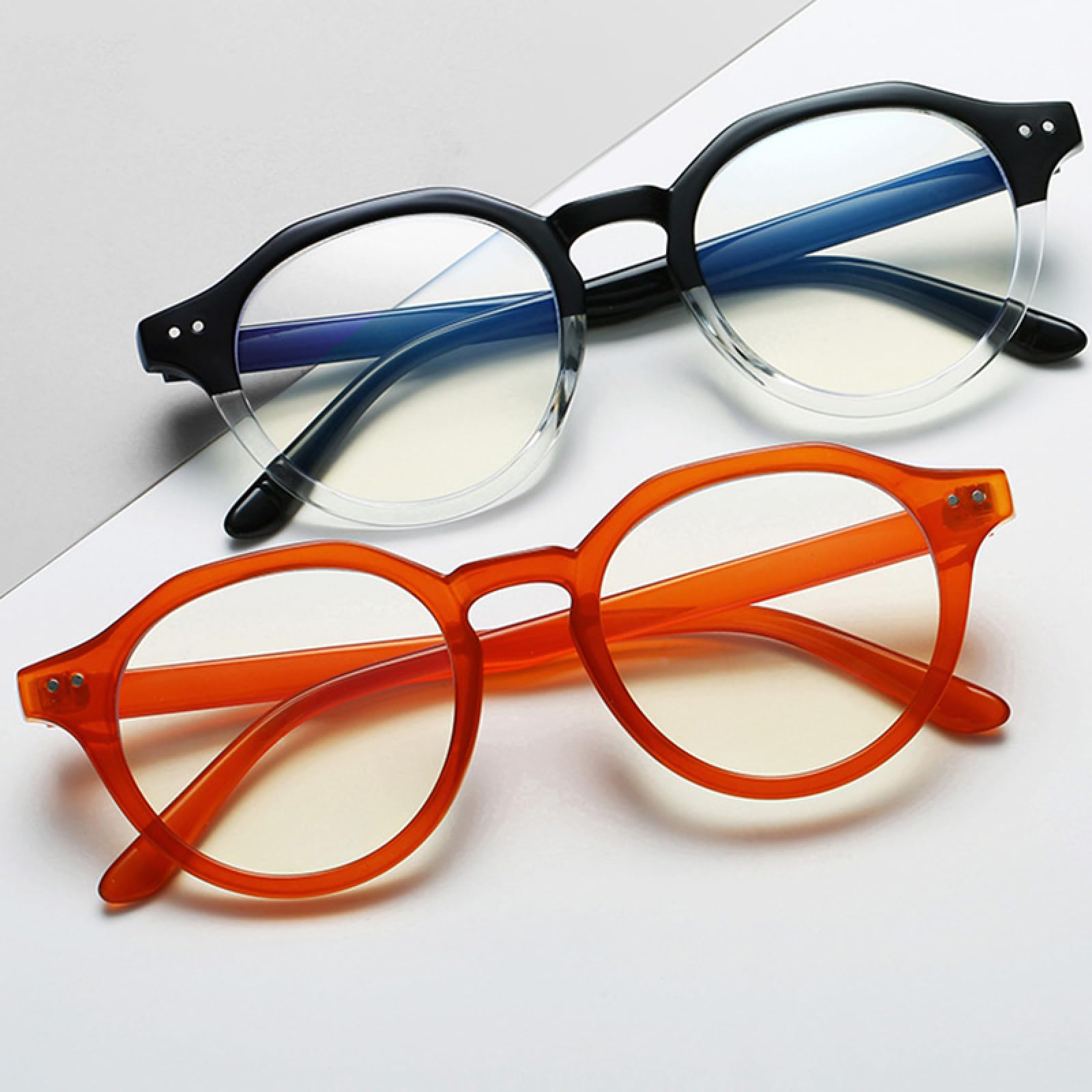 Occhiali da sole con protezione UV400 | Montatura rotonda leggera | Per donna e uomo, sport all'aria aperta e guida