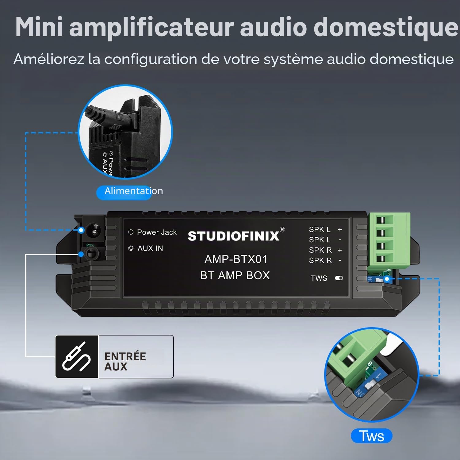 STUDIOFINIX Système de Haut-parleurs Bluetooth encastrés 13,3 cm 300 W 2 Haut-parleurs