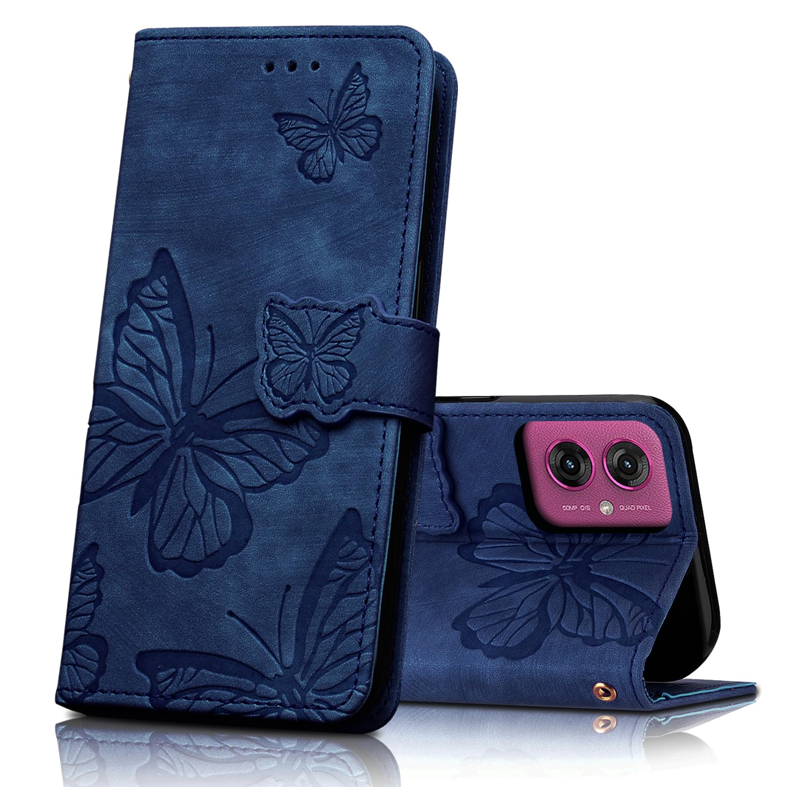 CXTcase for Motorola Moto G55 Case, Premium Leather Folio Flip Stand View Cover