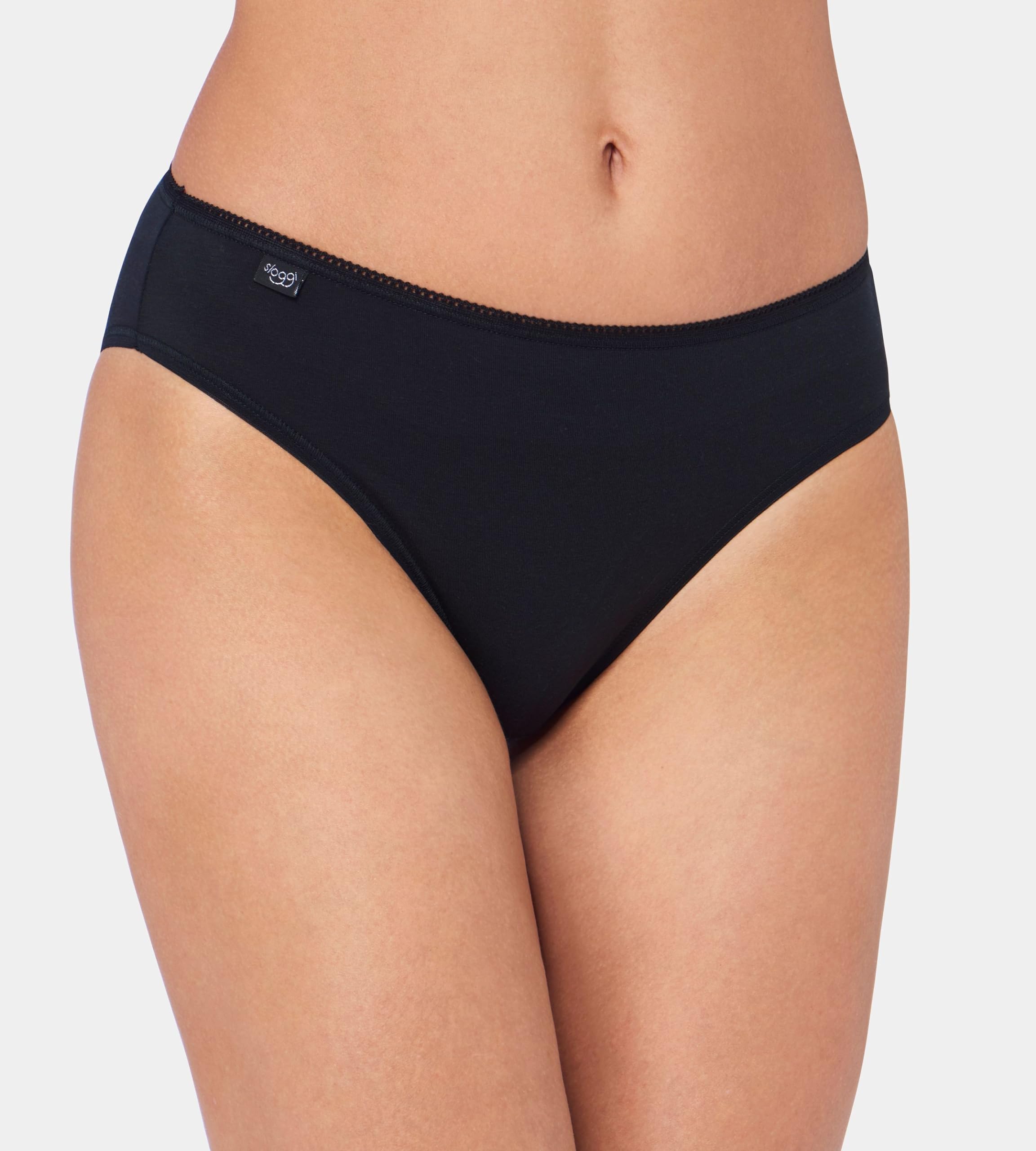 sloggi Damen Slips 24/7 Cotton Tai Slip 8301QG66 6er Pack, Farbe:Schwarz, Wäschegröße:42, Artikel:-0004/04 black