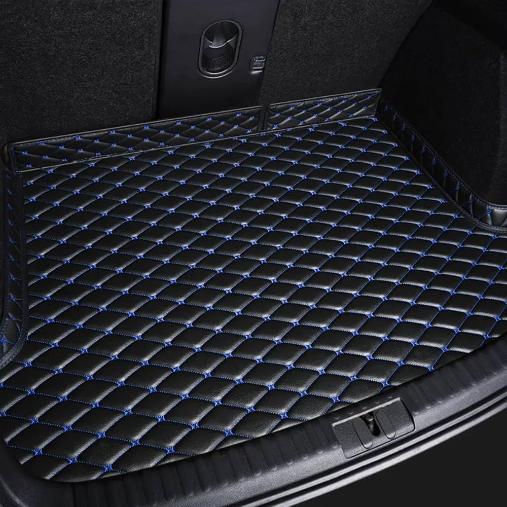 Tapis de Coffre de Voiture en Cuir PU pour BMW X2 U10 2024, Doublure étanche de Coffre arrière personnalisés Accessoires intérieurs,C:Black+Blue
