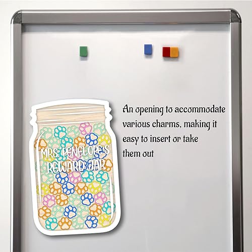 Miniatura 6 de Tarro de recompensa de estrellas personalizado para estudiantes, tablero de anuncios magnético para tareas de clase, tarro de comportamiento,