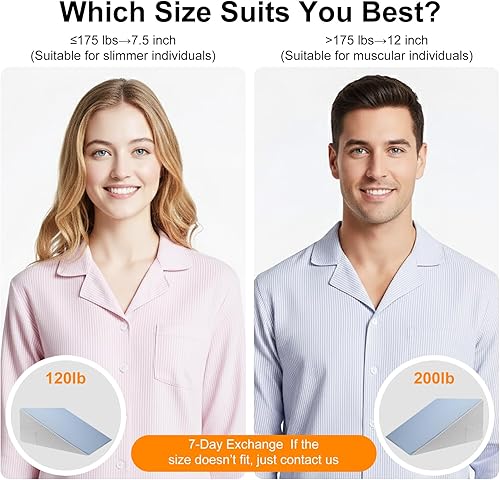 Miniatura 5 de Almohada de cuña de cama de doble cara, espuma viscoelástica refrescante y funda lavable, cuña triangular para dormir, alivio del reflujo ácido,