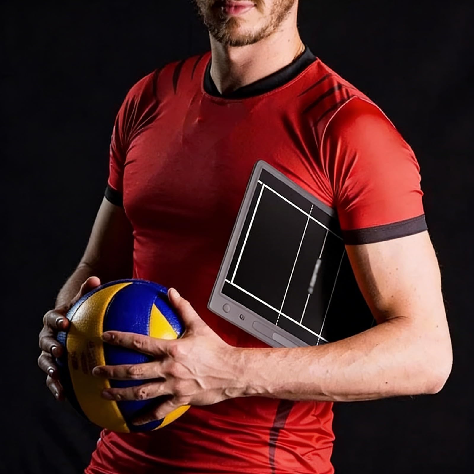 Lavagna Tattica Elettronica per Pallavolo, Lavagna Coaches Pallavolo con Schermo LCD, Leggera e Portatile, con Penna a Induzione per la Scrittura, Ideale per L'allenamento Pratico