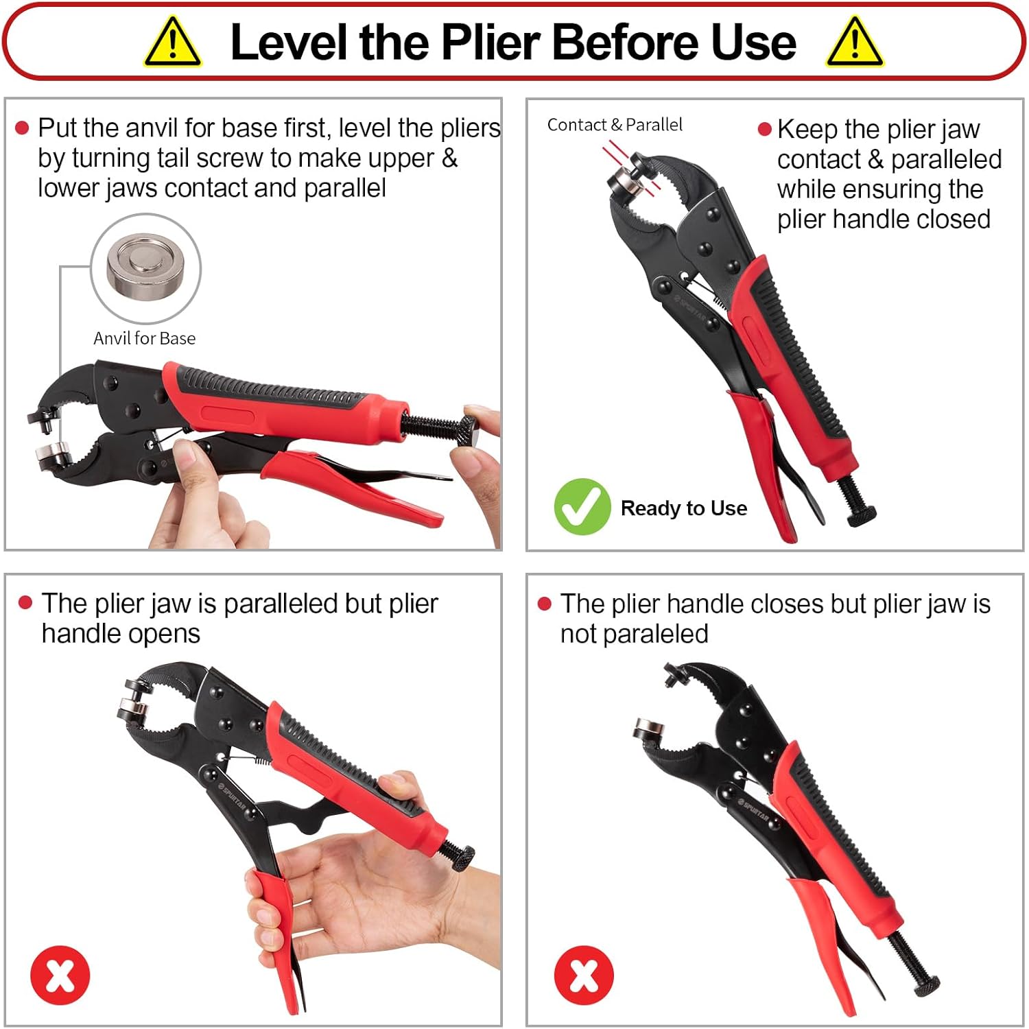 Spurtar Heavy Duty Snap Fastener Tool Adjustable Snap Button Kit with 3 Dies and 40 Sets 15mm Buttons for Boat Cover Leather Fabric Cloths Denim Canvas Tarp Crafts DIY Buckle Repair and Installation