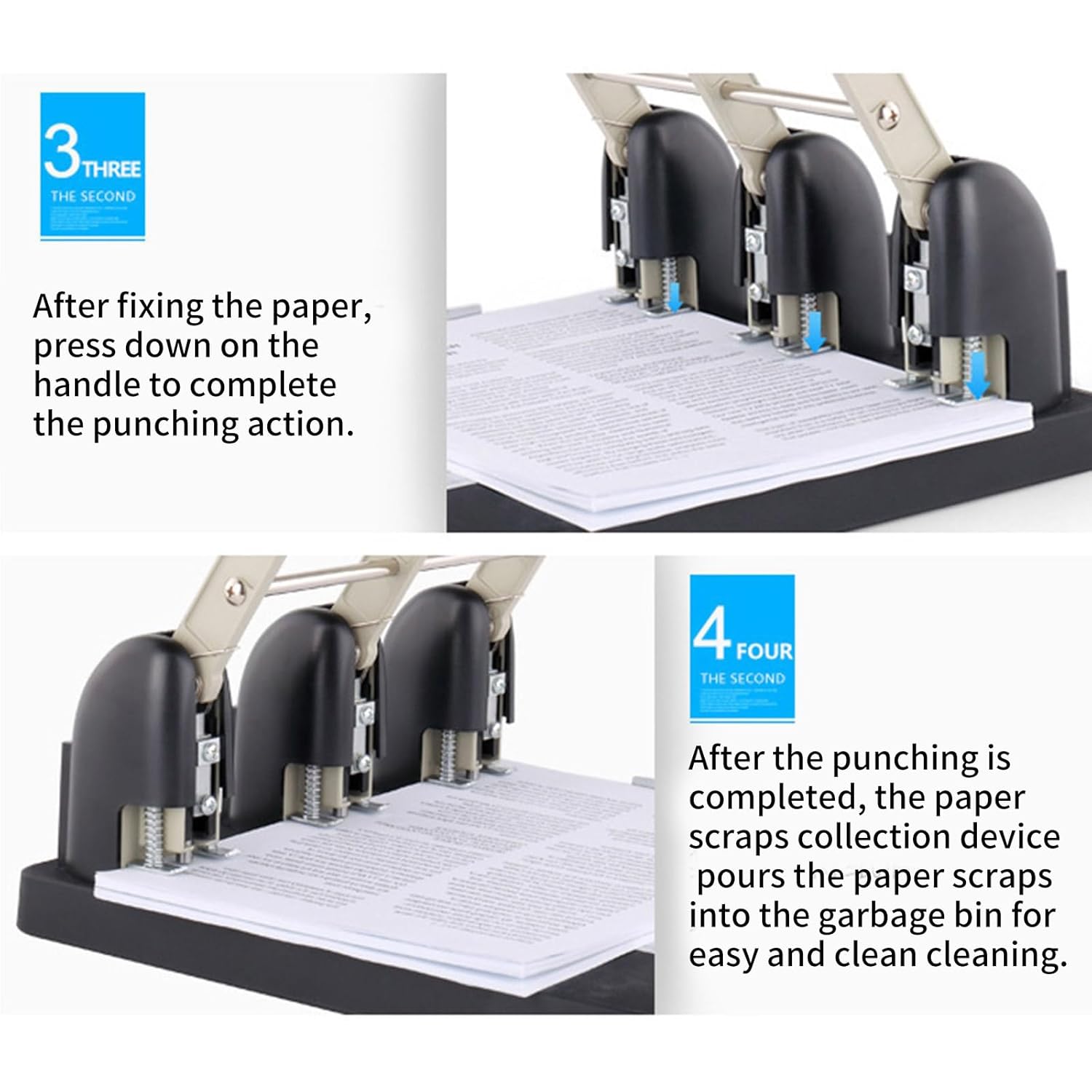 工業用穴パンチヘビーデューティ 3 穴紙パンチ調整可能な Duide 150 枚容量紙 PVC ラミネートヘビーデューティバインダー